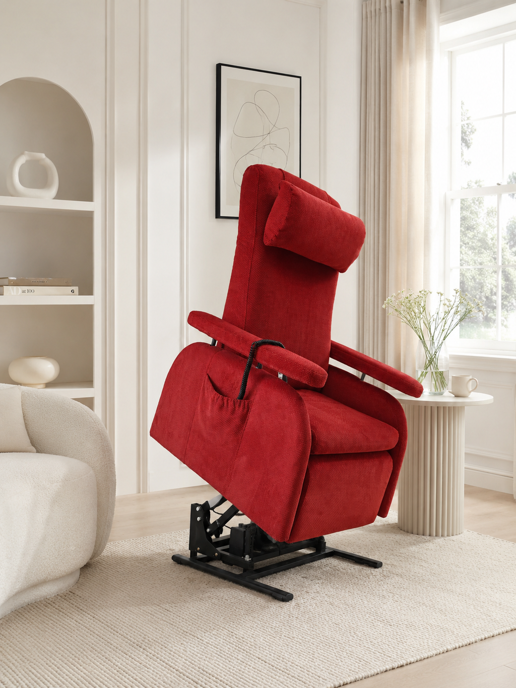 Doge sta op stoel relax fauteuil
