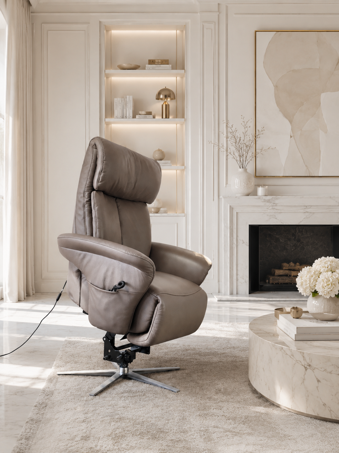 Meubelzorg Sublime leren sta op stoel relax fauteuil