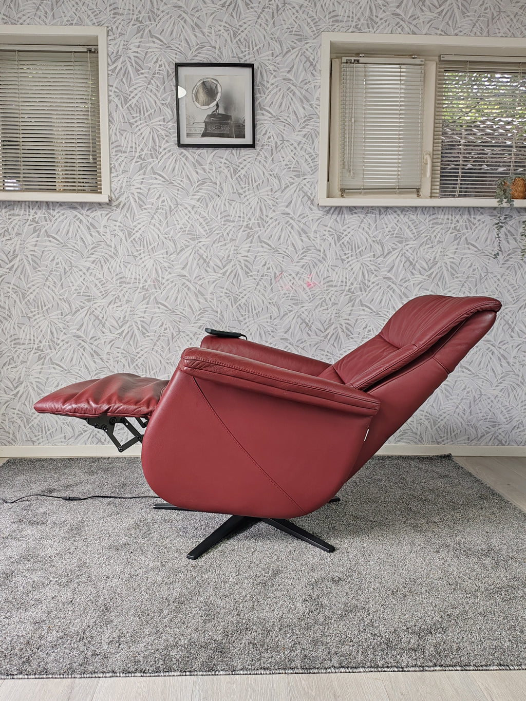 Meubelzorg leren sta op stoel relax fauteuil