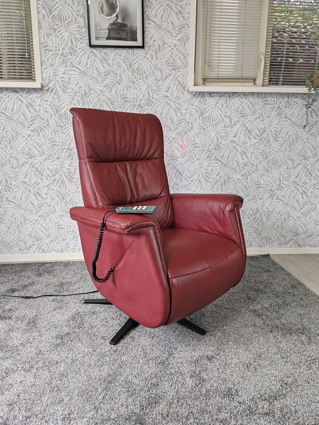 Meubelzorg leren sta op stoel relax fauteuil