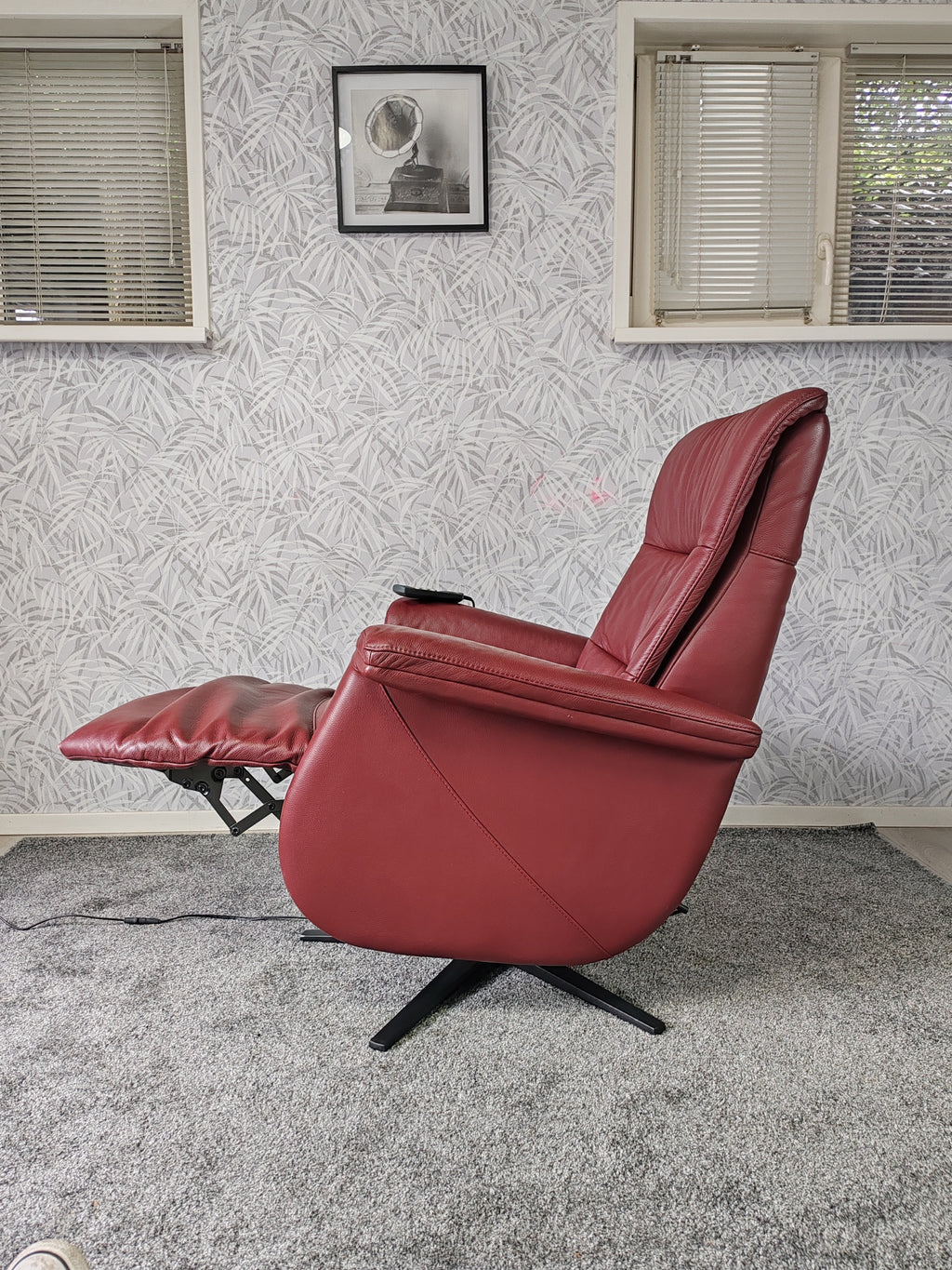 Meubelzorg leren sta op stoel relax fauteuil