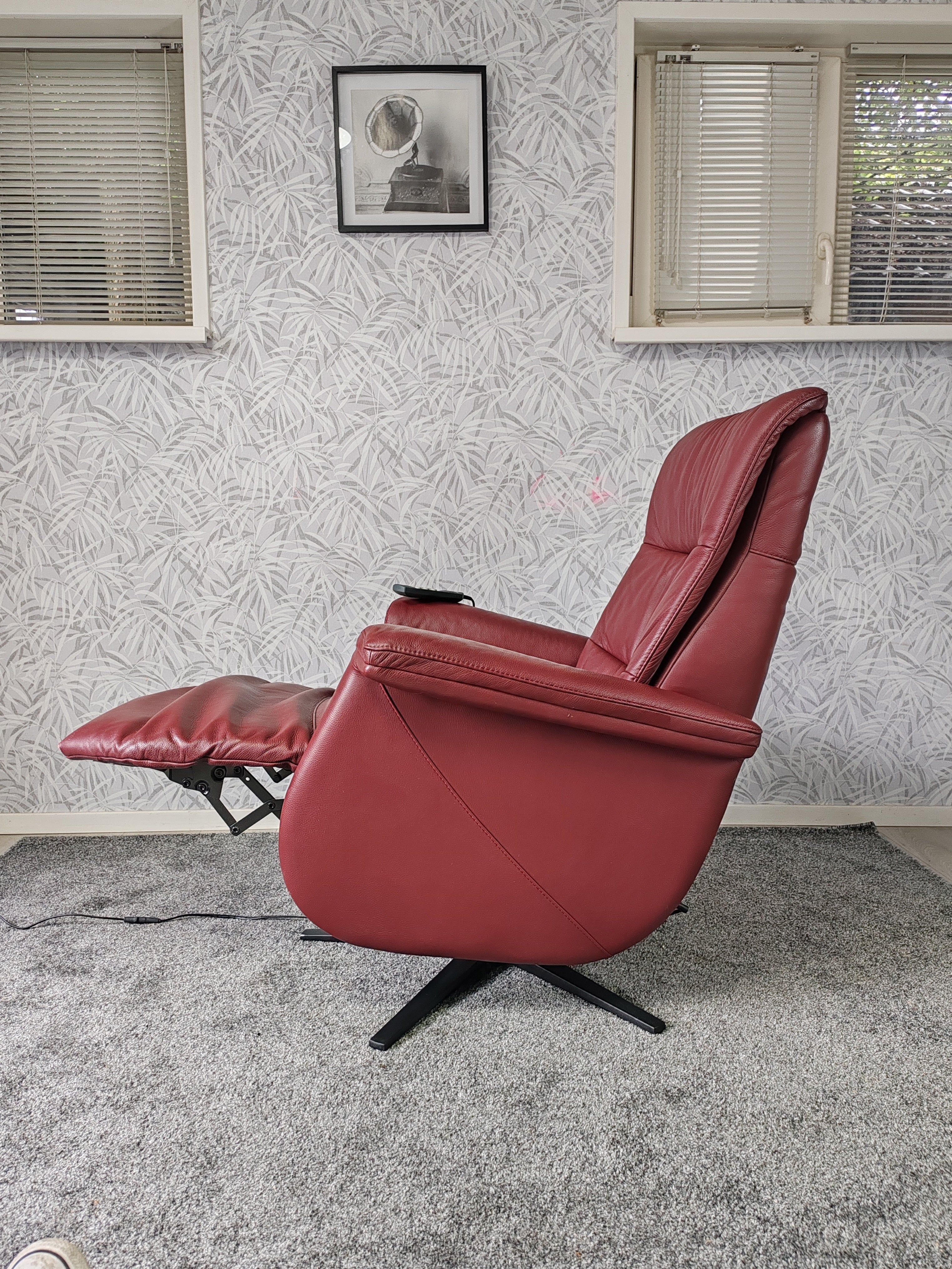 Meubelzorg leren sta op stoel relax fauteuil