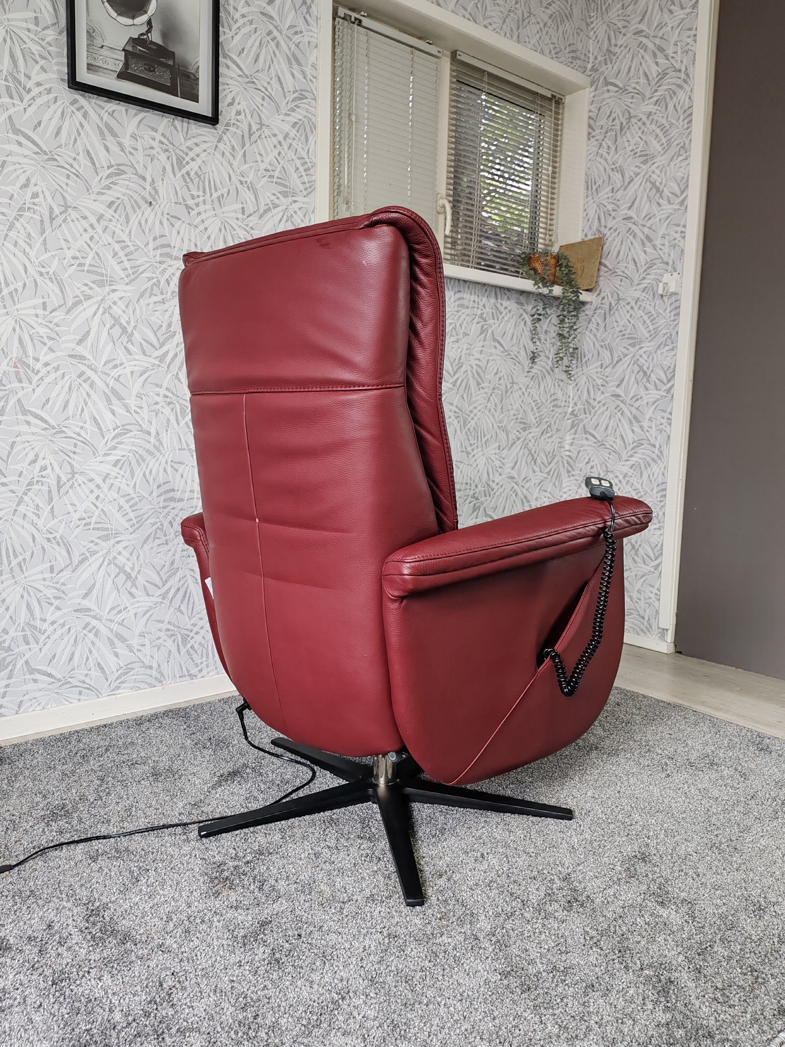 Meubelzorg leren sta op stoel relax fauteuil