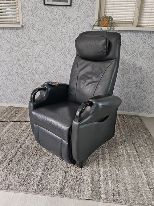Fitform leren sta op stoel relax fauteuil zwart