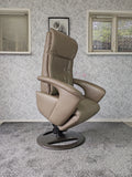 Hukla leren sta op stoel relax fauteuil op accu